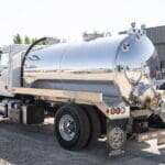 IN STOCK - 2025 Mack MD6 Sewer / Septic Truck - Iron-Vac 2100 Gallon Polished Aluminum Tank Tank Body