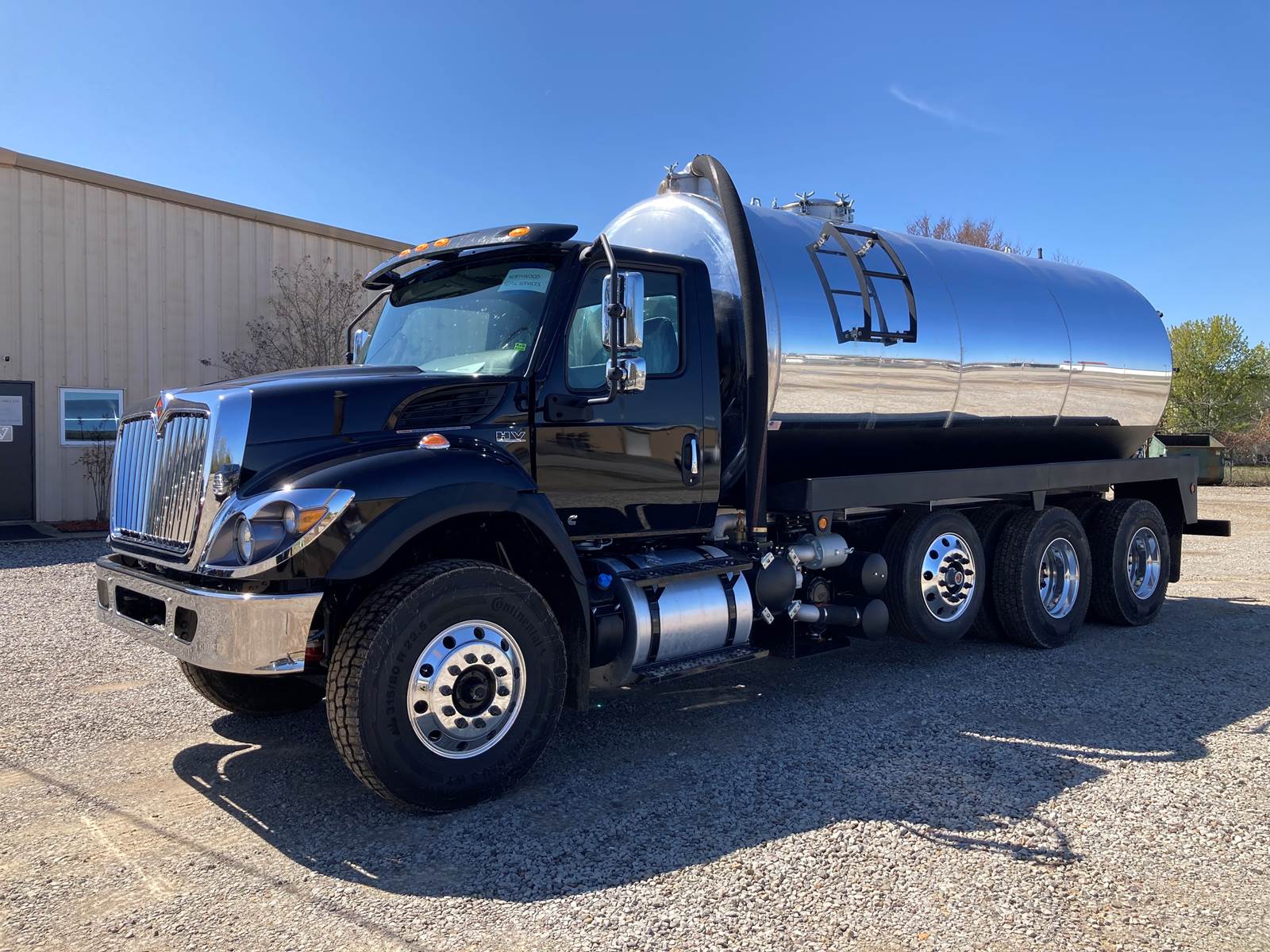 2025 International HV607 Vacuum Truck - Iron-Vac 5000 Gallon Polished Aluminum Tank Tank Body