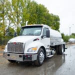 2027 Peterbilt 536 – 2,100-Gallon Polished Aluminum Septic Truck