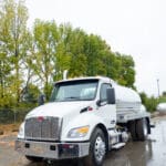 2027 Peterbilt 536 – 2,100-Gallon Polished Aluminum Septic Truck