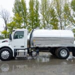 2027 Peterbilt 536 – 2,100-Gallon Polished Aluminum Septic Truck